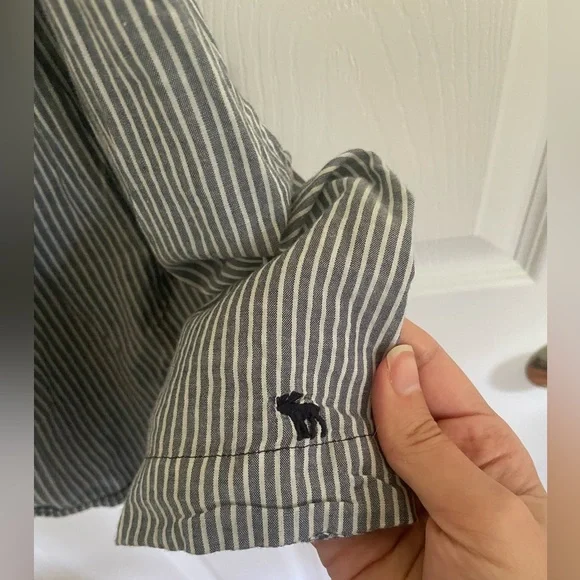 Y2K Abercrombie Stripe Cotton Tunic Sundress - Picture 6 of 10